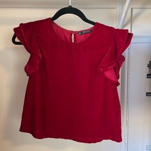 Small velvet Zara blouse